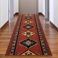 thumbnail image 6 of Runner Rug for Hallway Southwestern Burnt Orange Color 26 Inch or 31 Inch Wide by Your Length Choice Slip Resistant Rubber Backing Stain Resistant Pile Stair Runner, 6 of 6