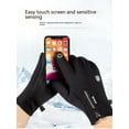 thumbnail image 6 of Outdoor Gloves Men's Winter Riding Touch Screen Waterproof Plus Velvet Warm Riding Non-slip Climbing Running Windproof Gloves Women Black XL, 6 of 8