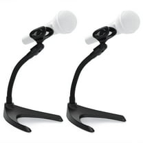 Pyle Universal Adjustable Desktop Microphone Stand - Tabletop Mic Holder Mic Stand 8.2'' (Pair)
