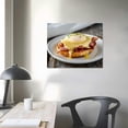 thumbnail image 4 of Nawypu Eggs Benedict with Bacon Canvas Poster Wall Art Decor Print Picture Paintings for Living Room Bedroom Decoration, 4 of 5