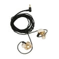 thumbnail image 3 of Resin Monitor Earphones Pure Copper Graphene Unit Wired Headphone with MMCX Connection Cable for Singer Drummer Musician White Gold Black Cable, 3 of 8