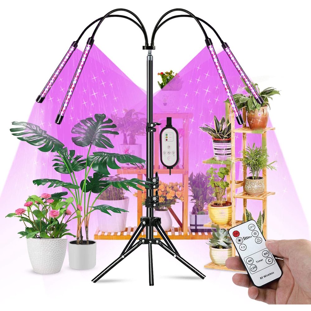 "Happyline" 4Head Grow Light with Tripod Stand for Indoor Plants10