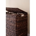 thumbnail image 3 of BirdRock Home Oversized Divided Hamper with Liners (Espresso) | Made of Natural Woven Abaca Fiber | Organize Laundry | Cut-Out Handles for Easy Transport | Includes 2 Machine Washable Canvas Liners, 3 of 7