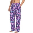thumbnail image 2 of Balery Skull Rainbow Mushroom print Men's Pajama Pants,Ultra Lightweight Pjs,Lounge Pant-Small, 2 of 9