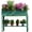 Green 40" L X 11" W X 31" H, variant on Raised Garden Bed, Elevated Planter Green Metal Plant Box with Legs Standing Garden Stand Drainage Holes Green
