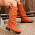 thumbnail image 5 of Womens Casual Winter Knee High Boots Low Heel Suede Sleeve Comfortable Versatile Shoes Low Heel Fall Slouchy Winter Boots, 5 of 6
