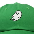 thumbnail image 2 of DALIX Ghost Embroidery Dad Hat Baseball Cap Cute Halloween in Kelly Green, 2 of 5