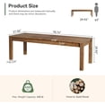 thumbnail image 2 of Finmind Solid Wood Extra Long Desk 2-Person Desk, 78.7 Inches Farmhouse Work Writing Study Workstation Double Computer Table, 2 of 6