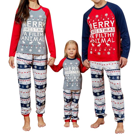 EIGTHTAIL Family Matching Merry Christmas Pajamas Set Holiday Santa Tree Sleepwear Xmas PJS Set for Couples and Kids