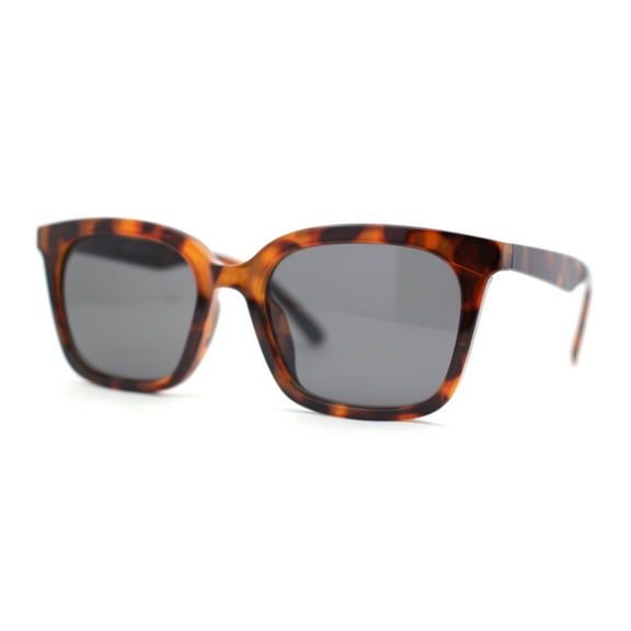 Minimal Gentlemans Hipster Horn Rim Plastic Sunglasses Tortoise - Black