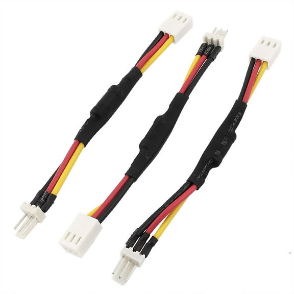 3Pcs 3P Computer Case Fan Reduce Speed Noise Transform Resistor Cable Wire