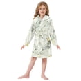 thumbnail image 6 of FORMRS Niños Bathrobe Unisex Hooded Robe Soft Plush Pajamas Sleepwear, Size 4-6T, Gray Marble Pattern, 6 of 7