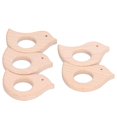 thumbnail image 2 of 5Pcs Forma de Pájaro Lindo Mordedor para Bebés Alivio del Dolor Juguetes de Madera para la Dentición del Bebé Juguetes de Sonajero de Madera Juguetes para Mordedores para Bebés DIY Ni?os Peque?os Coll Ecomeon no, 2 of 6