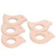 thumbnail image 2 of 5Pcs Forma de Pájaro Lindo Mordedor para Bebés Alivio del Dolor Juguetes de Madera para la Dentición del Bebé Juguetes de Sonajero de Madera Juguetes para Mordedores para Bebés DIY Ni?os Peque?os Coll Ecomeon no, 2 of 6