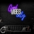 thumbnail image 2 of C-CRAFT Good Vibes Only Neon Sign LED Light 25 inch for Home Party Bar Pub Wall Art Decor, 2 of 5
