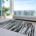 thumbnail image 6 of Addison Rugs Chantille Indoor/Outdoor Transitional Stripes Black Washable Rectangle Rug, 9' x 12', 6 of 6