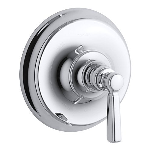 KOHLER TS10584-4-CP, Garniture de Soupape Chromée Bancroft Rite-Temp avec Poignée en Métal, Taille Unique