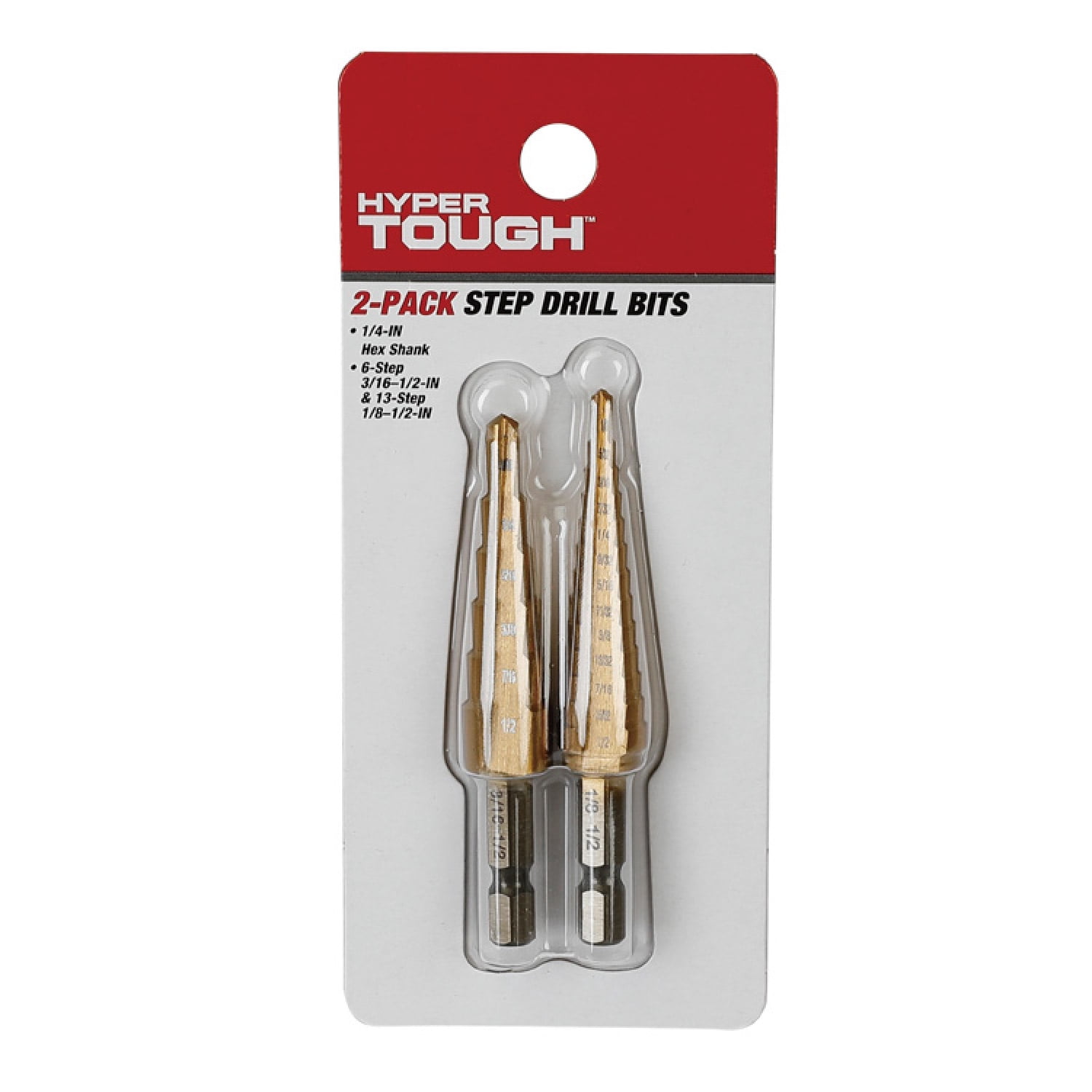Hyper Tough 2-Piece Titanium Coated Step Drill Bits