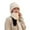 White, variant on Hat and Scarf Set for Women Winter Warm Elastic Soft Ear Protection Knitted Scarf Hat One Piece Set Fleece Lined Beanie Hat Windproof Cap Scarf Set