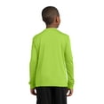 thumbnail image 2 of Sport-Tek Youth Long Sleeve PosiCharge Competitor Tee-XS (Lime Shock), 2 of 5