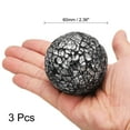 thumbnail image 2 of Uxcell 3Pcs Decorative Glass Balls 2.36 Inch Orbs Centerpiece Balls Mosaic Glass Ball Sphere for Decor Bowls Vases Dining Table Party, Silver Black, 2 of 5