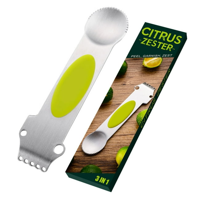 Zootealy 3-in-1 Citrus Zester Lemon Peeler Grater Cutter Slicer Multifunctional Kitchen Utensil Gadget