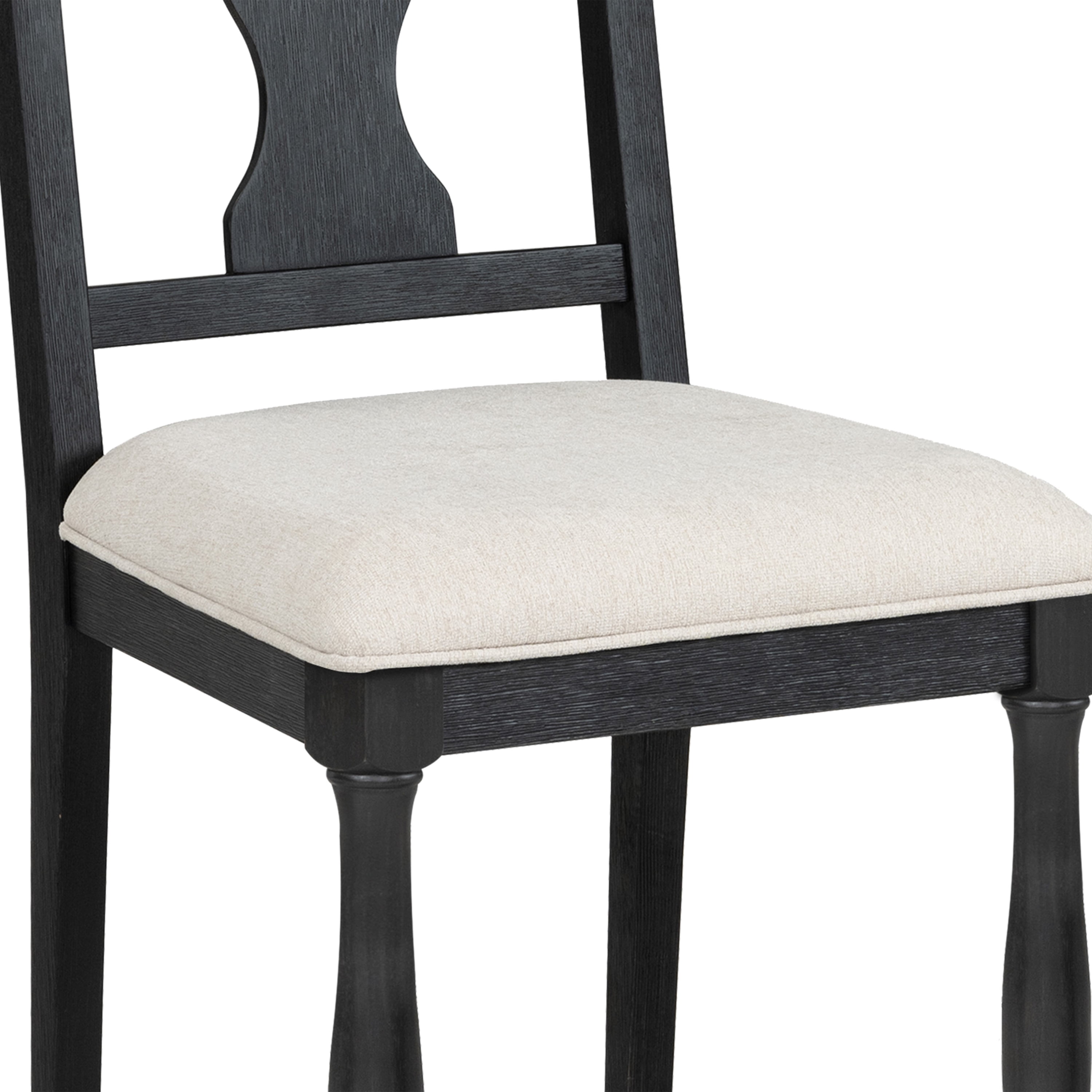 Furniture of America Millers Modern Solid Wood Indoor Side Chairs, Black (Set of 2)