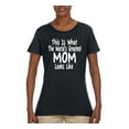 thumbnail image 2 of World's Greatest Mom Looks Like Mother's Day Womens Graphic T-Shirt, Black, Small, 2 of 3