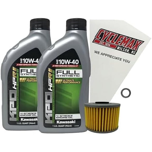 Full Synthetic Oil Change Kit compatible with 2021-2025 Kawasaki KLX300