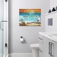 thumbnail image 2 of Nautical Lighthouse Wall Art Seascape Beach Seagull Boat Starfish Pictures Wall Decor Canvas Prints Motivational Quotes Sunset Painting Framed Modern Artwork for Bathroom Bedroom 16"x12", 2 of 6