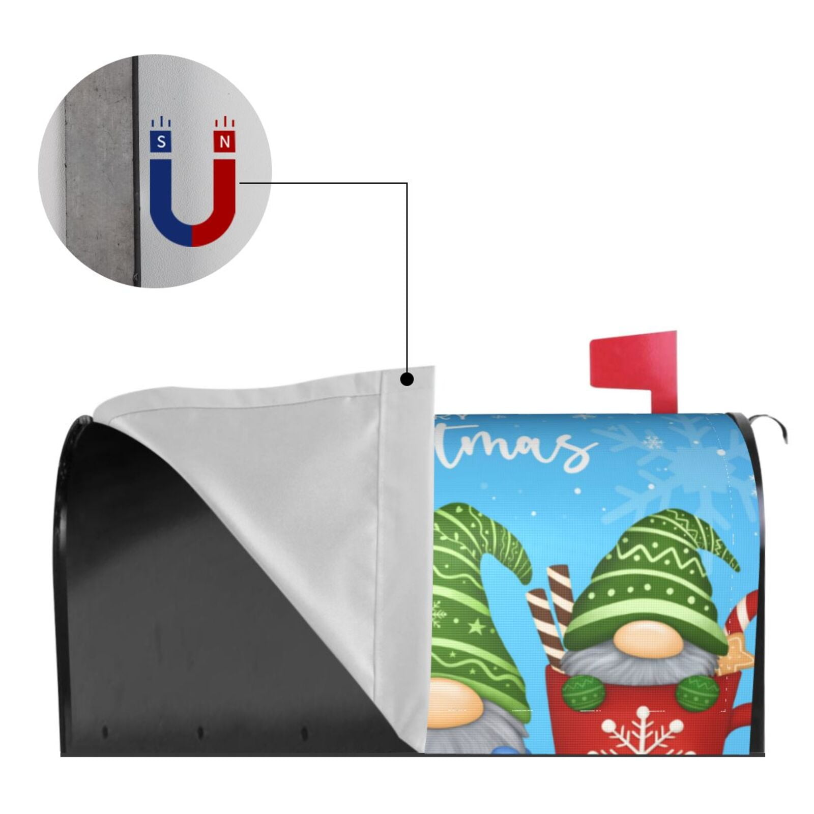 Kdxio Magnetic Mailbox Cover 21x18 in Mailbox Cover Outdoor Decoration Holiday Mailbox Covers for Home Garden Yard-21x18 in