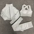 thumbnail image 1 of Chándal sin costuras para mujer, conjunto de Yoga, ropa deportiva de entrenamiento, ropa de gimnasio, Leggings de cintura alta de manga larga, trajes deportivos, 1 of 4