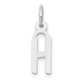 thumbnail image 1 of Diamond2Deal 14K White Gold Small Slanted Block Letter H Initial Pendant for Women, 1 of 6