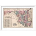 thumbnail image 2 of Art.com 1877, Maryland and Delaware Railroad Map 1877, Maryland, United States Giclee Print, White Frame Wall Art, 44" x 32", 2 of 4