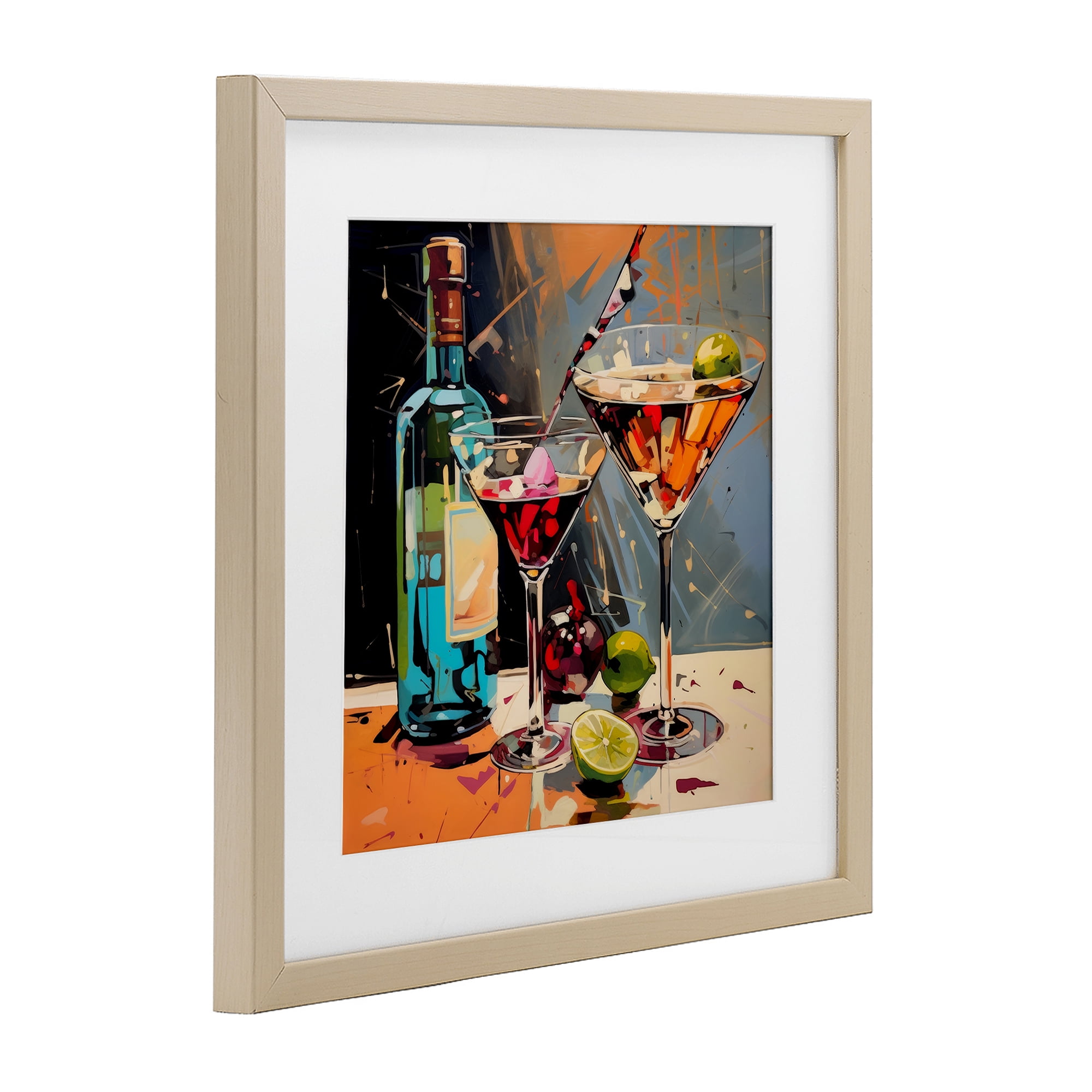 Stupell Industries Every Sip of Martini Night Birch Framed Print Under Glass, design by Lazar Studio