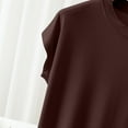 thumbnail image 6 of ameIAEA Summer Tops for Women Short Sleeve Crewneck Pajama Tops Solid Color Casual Shirt, 6 of 7