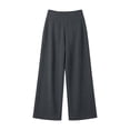 thumbnail image 4 of Women Wide Leg Sweatpants High Waist Drawstring Loose Fit Flowy Casual Fashion Lounge Pants with Pockets Dark Gray L, 4 of 6
