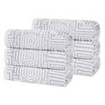 thumbnail image 2 of Superior Cotton Modern Jacquard Hand Towel Set of 6, Platinum, 2 of 11