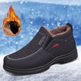 thumbnail image 2 of Mens Winter Snow Boots Comfortable Slip On Shoes Casual Warm Fur Lined Outdoor Walking Sneakers Anti-Slip Hiking Boot, 2 of 7
