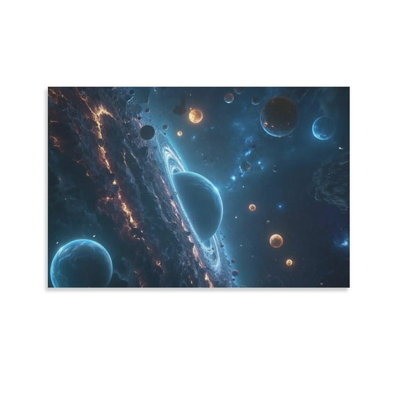 Galaxy Space Universe Planet Poster (6) Posters Art Print Wall Photo Paint Poster Hanging Picture Family Bedroom Decor Gift 16x24inch(40x60cm)