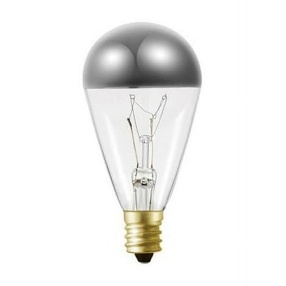 Globe Electric 259125 30 Lumen Dimmable Vintage Incandescent Bulb, Silver Top - 7.5W - Pack of 2