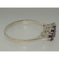 thumbnail image 4 of 925 Sterling Silver Natural Amethyst Womens Anniversary Ring - Size 6.5, 4 of 6
