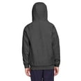 thumbnail image 2 of Team 365, The Youth Zone HydroSportâ„¢ Heavyweight Pullover Hooded Sweatshirt - DARK GREY HEATHR - L, 2 of 2