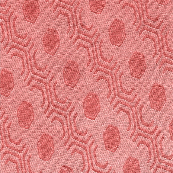 Ahgly Company Machine Washable Indoor Square Transitional Light Coral Pink Area Rugs, 5' Square