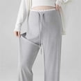 thumbnail image 5 of ShaoRunShi Womens Maternity Pants Over The Belly Drawstring Pregnancy Pants Lace Trim Wide Leg Sweatpants, 5 of 6