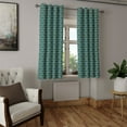 thumbnail image 2 of Ambesonne Grommet Curtain, , 50"x63", Teal and Pale Brown, 2 of 5