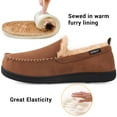 thumbnail image 4 of VONMAY Men's Moccasin Slippers Fuzzy House Shoes Memory Foam Indoor Outdoor, 4 of 5