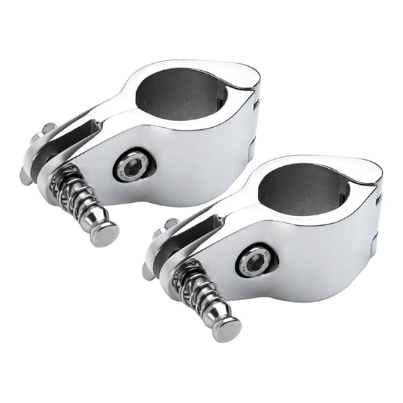 2 Pcs Quincaillerie de Montage de Rail Marin pour Glissière à Mâchoires Articulées pour Bateau Bimini