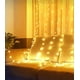 thumbnail image 4 of Guirnalda de luces LED para cortina, 3 x 3 m, 300 luces LED, temporizador con control remoto, 8 modos de luz, acabado cobre, enchufe USB, ideal para decorar paredes de dormitorios, fiestas y bodas (bl, 4 of 4