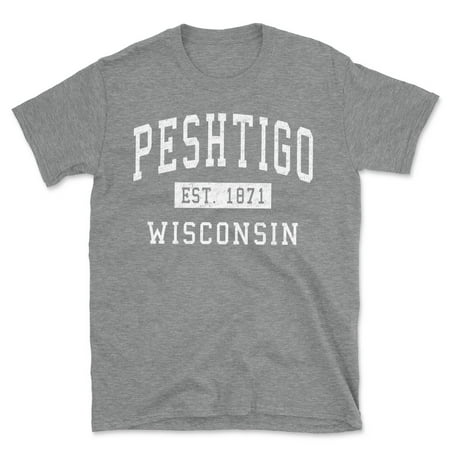 Peshtigo Wisconsin Classic Established Men s Cotton T-Shirt Peshtigo Wisconsin Classic Established Men s Cotton T-Shirt